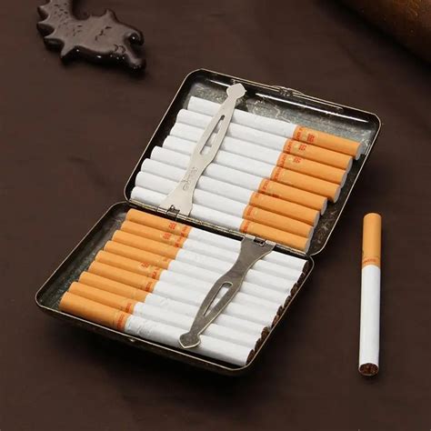 box with metal cigarette|stainless steel cigarette case.